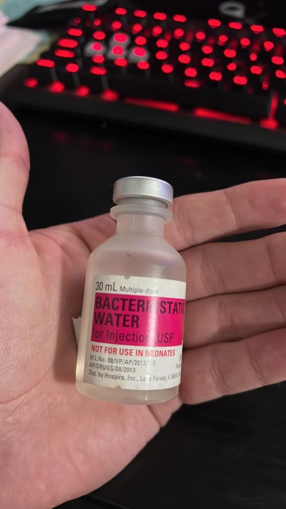 image of Bacteriostatic Water Used to Reconstitute Peptides